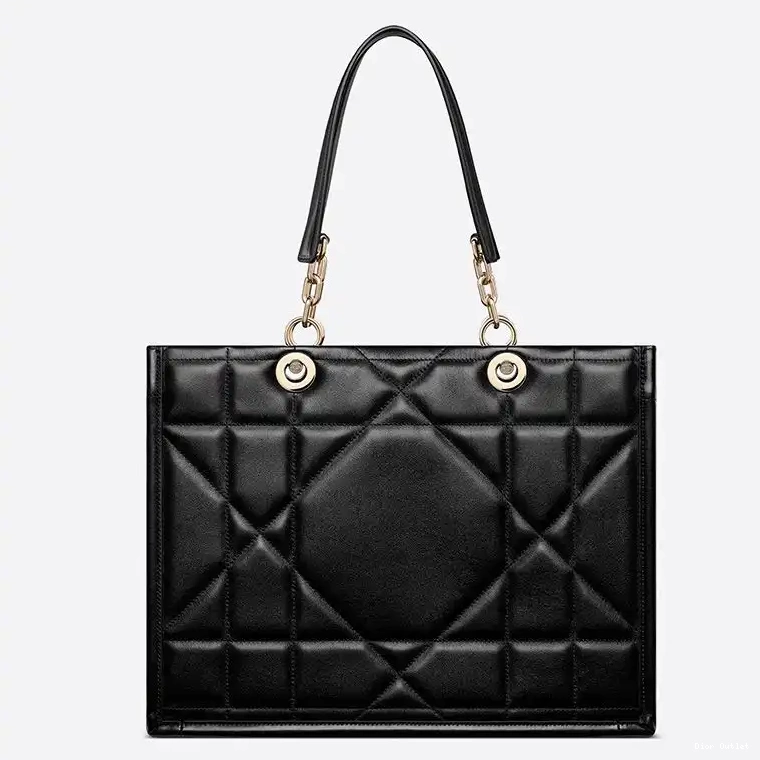 Dior Factory Outlet Dior Black Calfskin Tote Essential Archicannage 0505